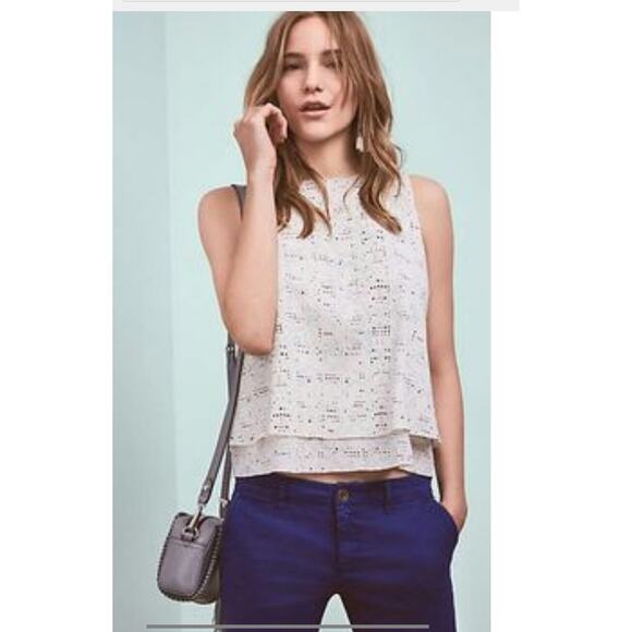 Anthropologie Tops - NEW Anthropologie Makam Double-Layer Tank by Lilla Size Small Retails $118